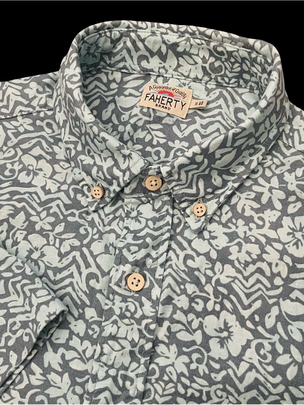 Faherty Breeze Sport Shirt Short Sleeve Size Small $148